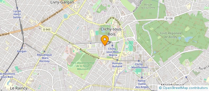 localisation de l'entreprise LE NOMBRE D'OR ET COMPAGNIE à CLICHY-SOUS-BOIS
