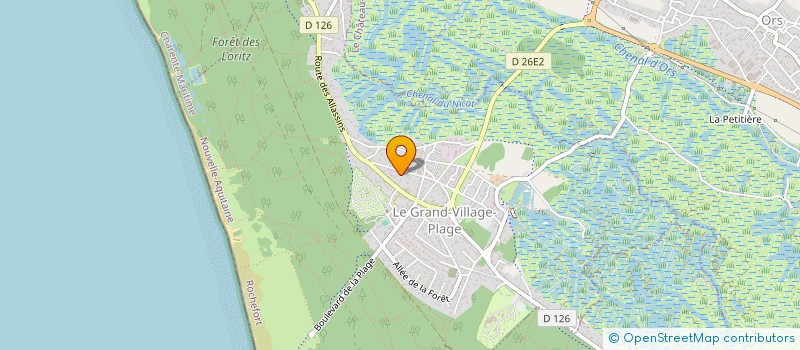 localisation de l'entreprise LE NOUS DEUX  LE GRAND-VILLAGE-PLAGE