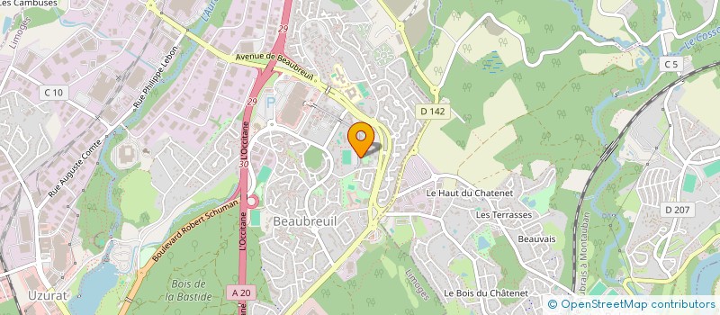 localisation de l'entreprise LE NOUVEAU JOURNAL DE BEAUBREUIL à LIMOGES