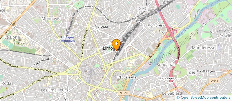 localisation de l'entreprise LE NOUVEAU SQUARE à LIMOGES