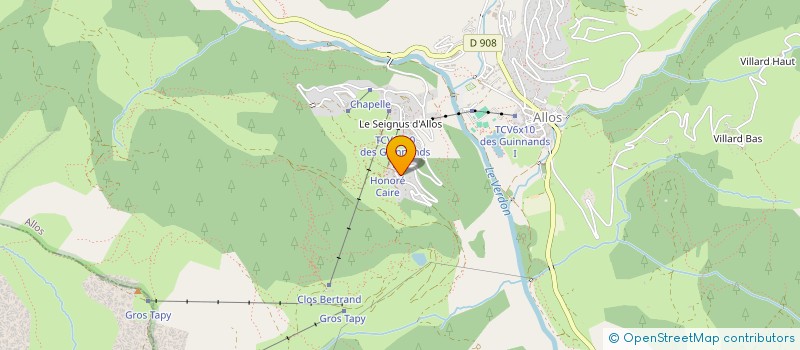 localisation de l'entreprise LE NOYAU DUR à ALLOS