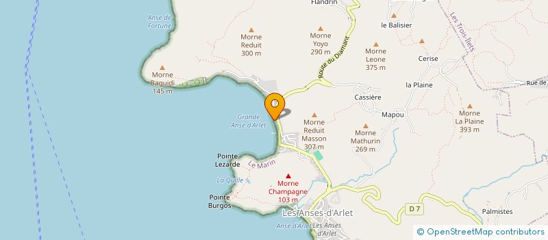 localisation de l'entreprise LE P'TI BATEAU à LES ANSES-D'ARLET