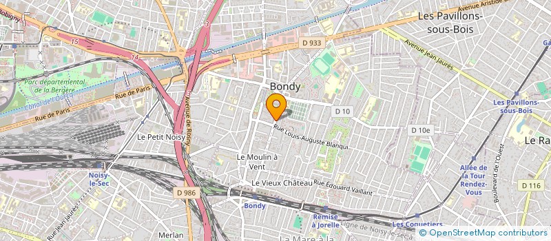 localisation de l'entreprise LE P'TI CHALET D'EDEN à BONDY