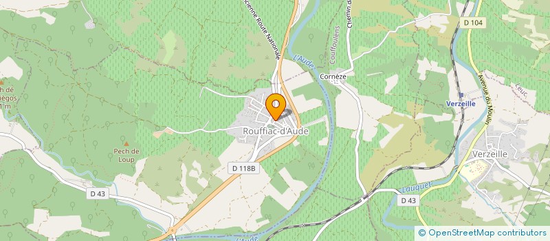 localisation de l'entreprise LE P'TIT BISTROT  ROUFFIAC-D'AUDE