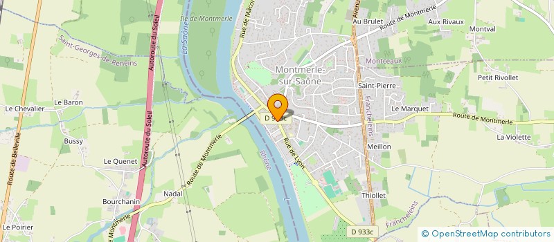 localisation de l'entreprise LE P'TIT BRIN D'AIR à MONTMERLE-SUR-SAONE