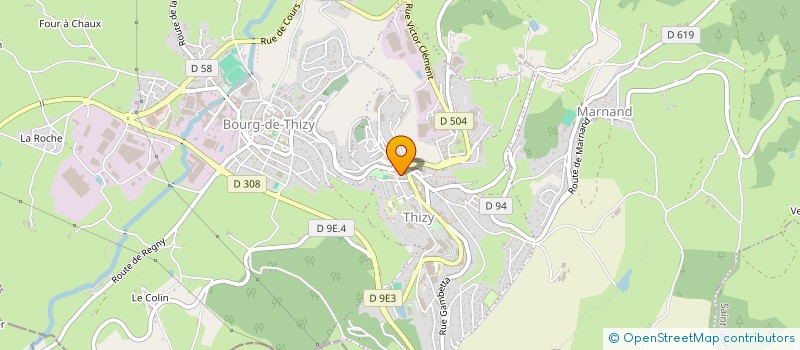 localisation de l'entreprise LE P'TIT CHOEUR à THIZY-LES-BOURGS