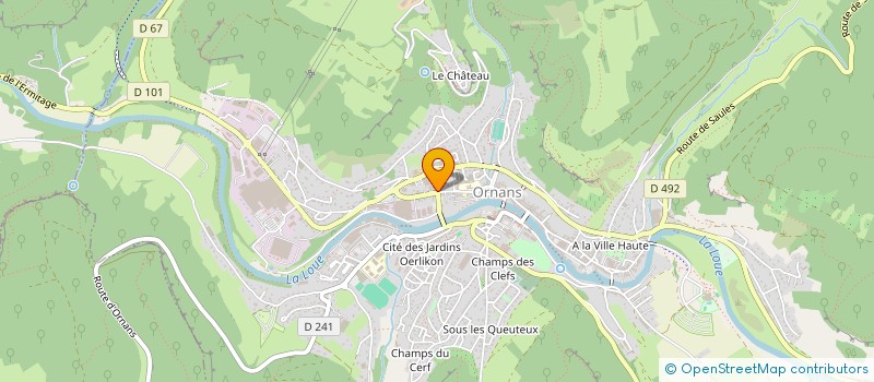 localisation de l'entreprise LE P'TIT COMTOIS à ORNANS