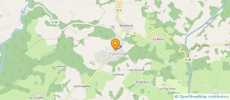 localisation de l'entreprise LE P'TIT CORREZIEN  EYBURIE