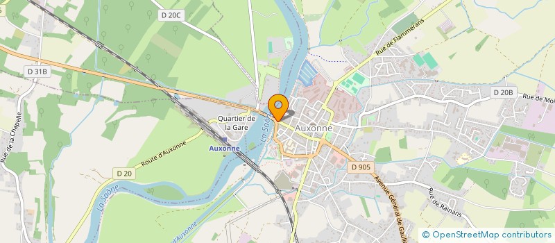 localisation de l'entreprise LE P'TIT COUP DE POUCE à AUXONNE