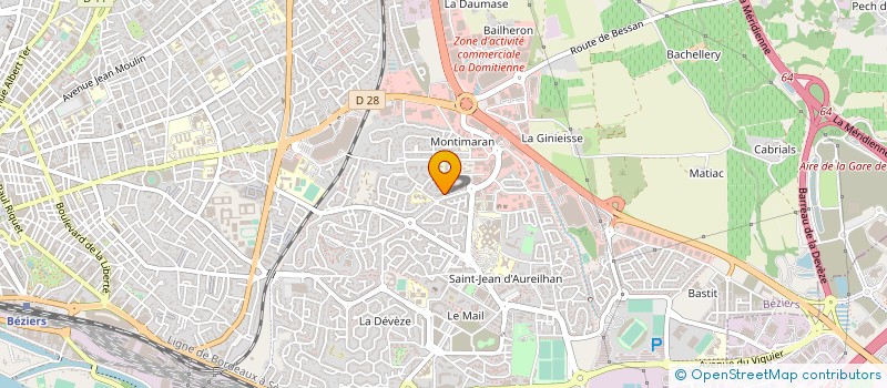 localisation de l'entreprise LE P'TIT CREUX à BEZIERS