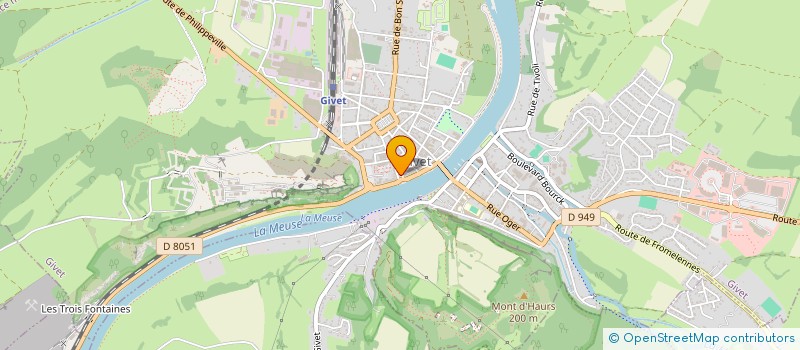 localisation de l'entreprise LE P'TIT CREUX à GIVET