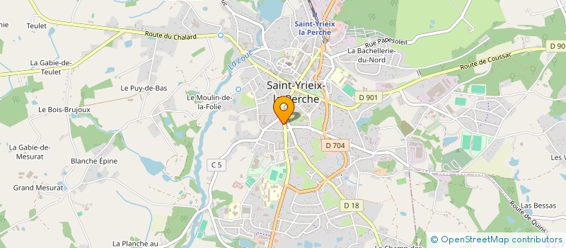 localisation de l'entreprise LE P'TIT GAGNOU  SAINT-YRIEIX-LA-PERCHE