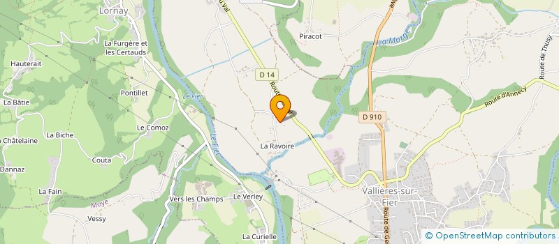 localisation de l'entreprise LE P'TIT POULET D'AIL NE SI  VALLIERES-SUR-FIER