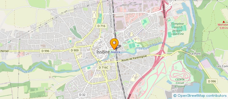 localisation de l'entreprise LE P'TIT ROSEAU  ISSOIRE