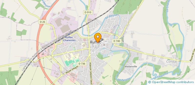 localisation de l'entreprise LE P'TIT SALON RUFFECOIS à RUFFEC