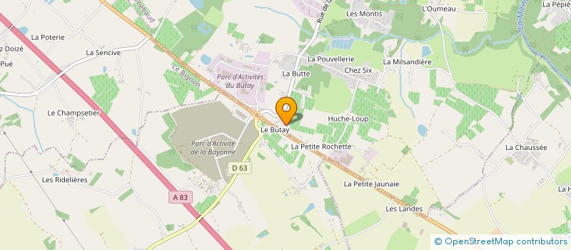 localisation de l'entreprise LE P'TIT SARMENT à CHATEAU-THEBAUD