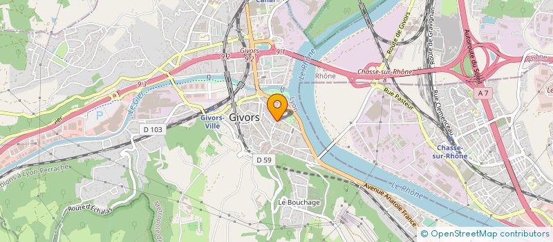 localisation de l'entreprise LE P'TIT SNACK à GIVORS