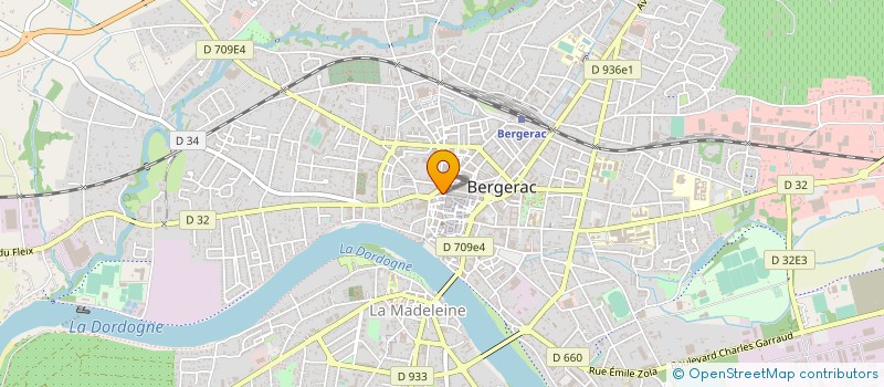 localisation de l'entreprise LE P'TIT TRAIN BLEU à BERGERAC