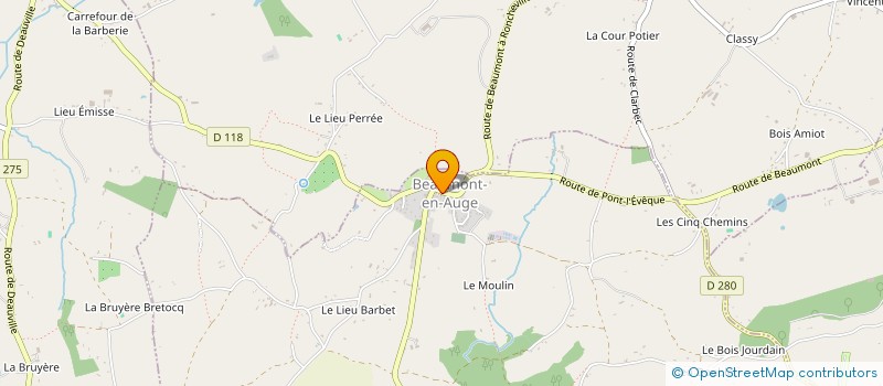 localisation de l'entreprise LE P'TIT VAUVILLE  BEAUMONT-EN-AUGE