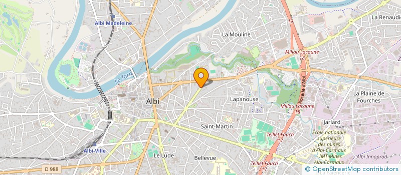 localisation de l'entreprise LE PACHA à ALBI