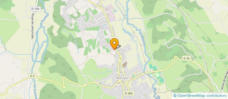 localisation de l'entreprise LE PADEL DES BAISES  MONEIN