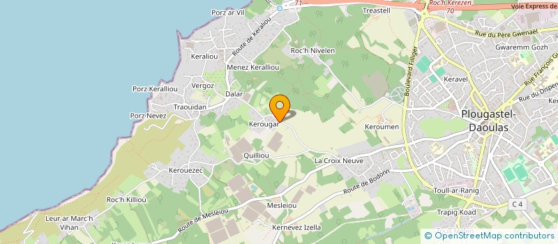 localisation de l'entreprise LE PAGE  PLOUGASTEL-DAOULAS