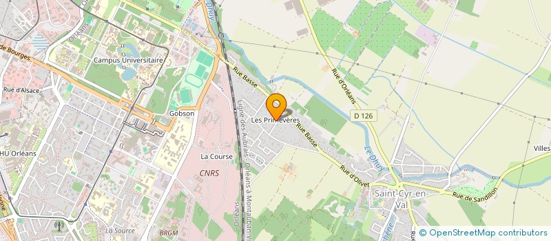 localisation de l'entreprise LE PAGE JEANNE D ARC à SAINT-CYR-EN-VAL