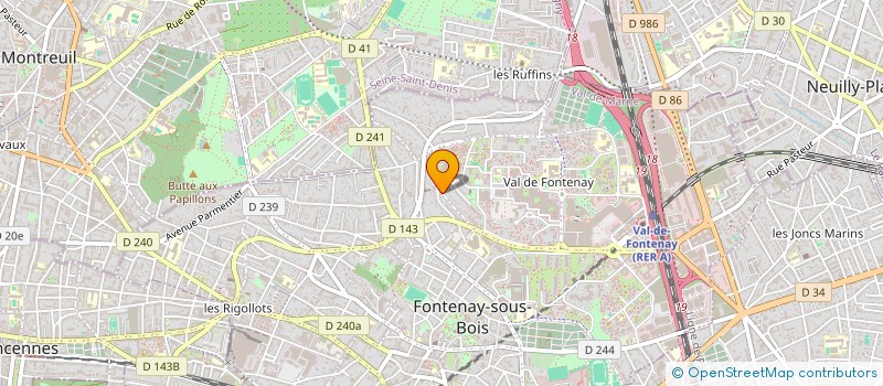 localisation de l'entreprise LE PAIN 2 MAINS à FONTENAY-SOUS-BOIS