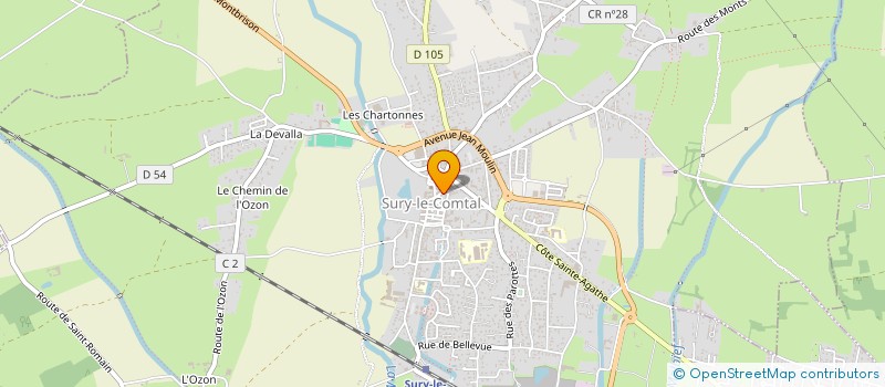 localisation de l'entreprise LE PAIN D'ALOUETTE  SURY-LE-COMTAL