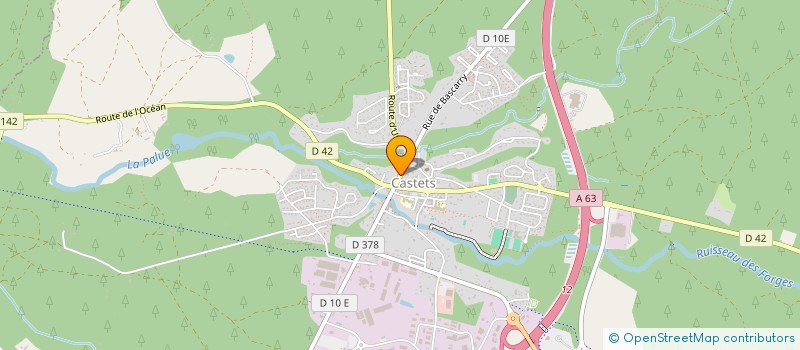 localisation de l'entreprise LE PAIN D'ICI  CASTETS