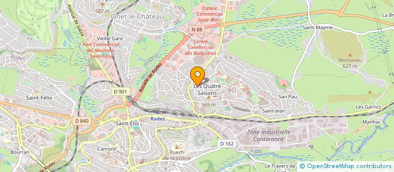 localisation de l'entreprise LE PAIN D'ONET  ONET-LE-CHATEAU