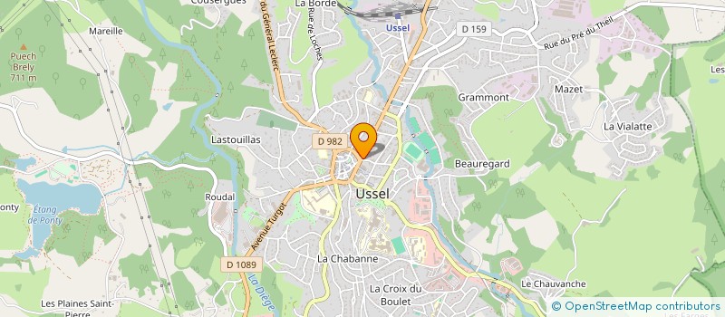 localisation de l'entreprise LE PAIN DES GOURMETS  USSEL