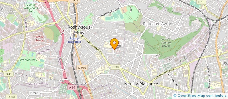 localisation de l'entreprise LE PAIN DORE à ROSNY-SOUS-BOIS