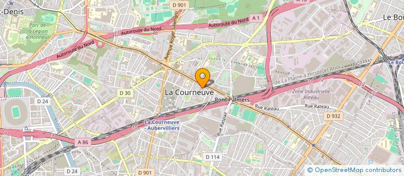 localisation de l'entreprise LE PAIN DU MENHIR à LA COURNEUVE