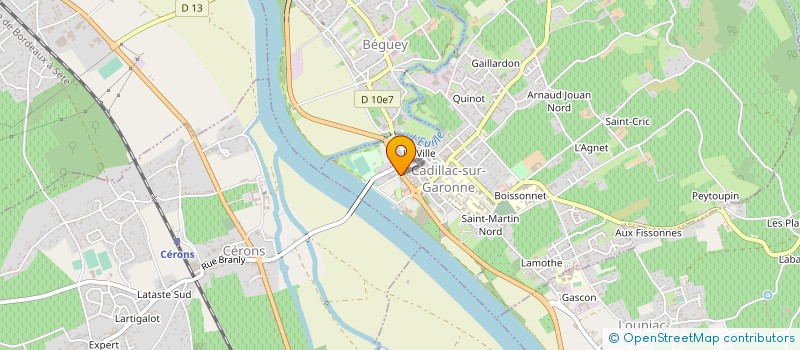 localisation de l'entreprise LE PAIN & LEVAIN à CADILLAC-SUR-GARONNE
