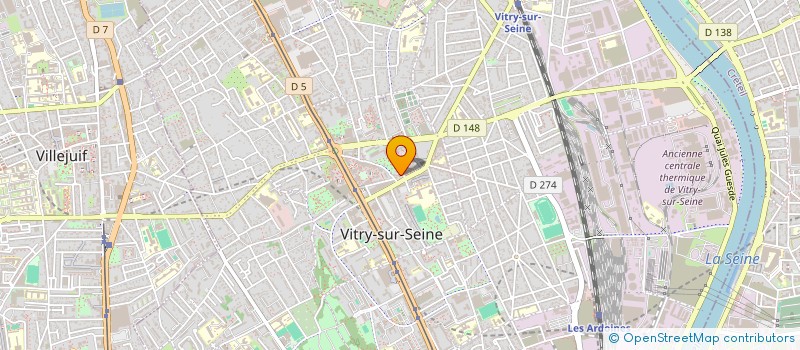 localisation de l'entreprise LE PALACE à VITRY-SUR-SEINE