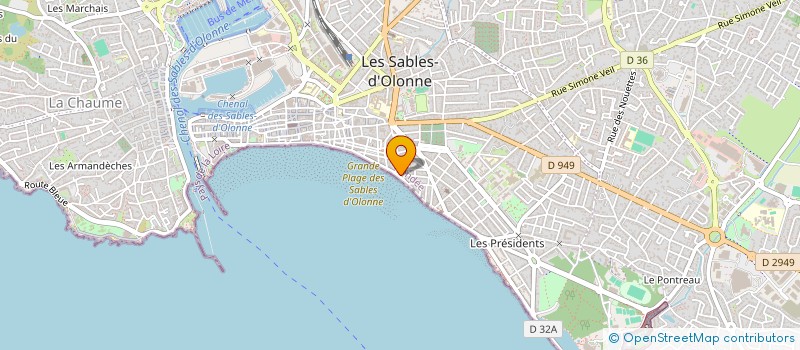 localisation de l'entreprise LE PALAEKSA à LES SABLES D'OLONNE