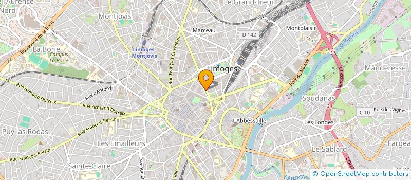 localisation de l'entreprise LE PALAIS D ASIE SARL à LIMOGES