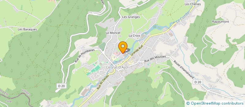 localisation de l'entreprise LE PALAIS DE L'ANDOUILLE à LE VAL-D'AJOL
