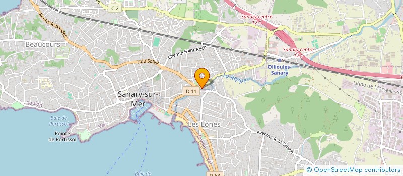 localisation de l'entreprise LE PALAIS DE LA MER  SANARY-SUR-MER