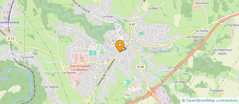 localisation de l'entreprise LE PALAIS DES DOUCEURS  MONISTROL-SUR-LOIRE