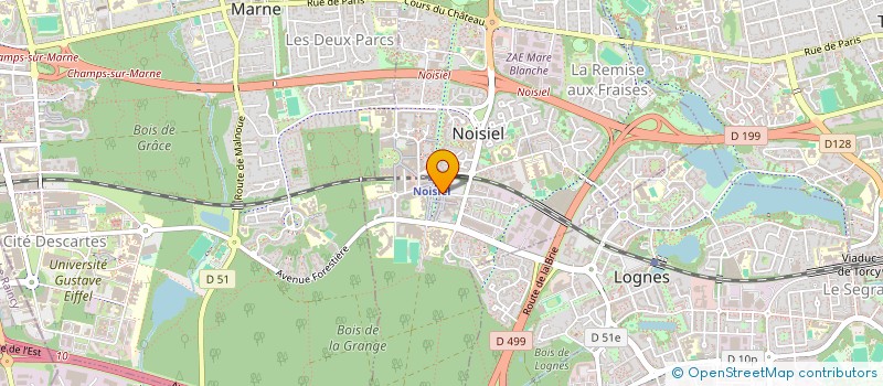 localisation de l'entreprise LE PALAIS DES FLEURS NACREES  NOISIEL