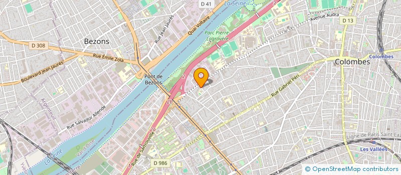 localisation de l'entreprise LE PALAIS DES FRUITS ET LEGUMES  COLOMBES