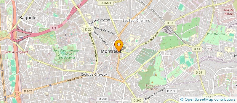 localisation de l'entreprise LE PALAIS DES ROIS à MONTREUIL