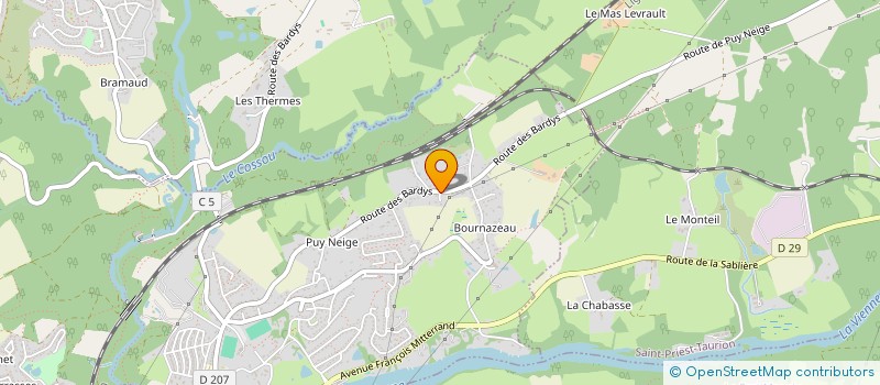 localisation de l'entreprise LE PALAIS DU BOIS à LE PALAIS-SUR-VIENNE