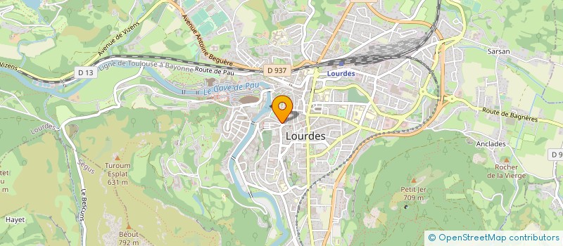 localisation de l'entreprise LE PALAIS DU ROSAIRE à LOURDES