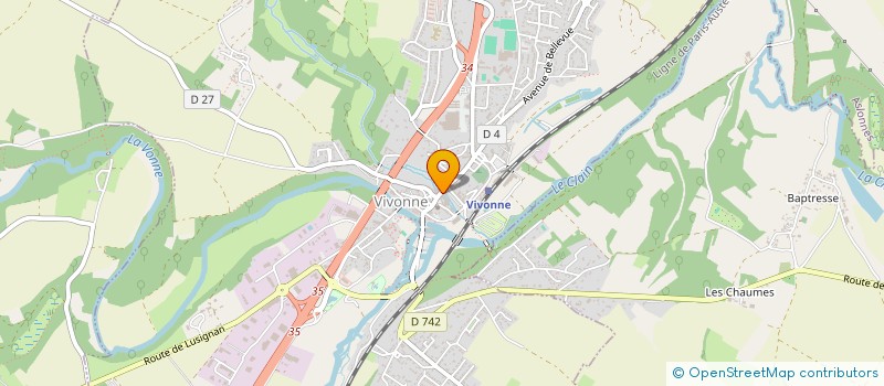 localisation de l'entreprise LE PALAIS FLEURI  VIVONNE