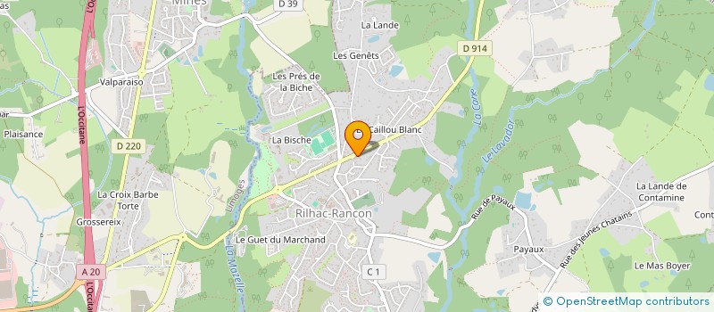 localisation de l'entreprise LE PALAIS GOURMAND à RILHAC-RANCON