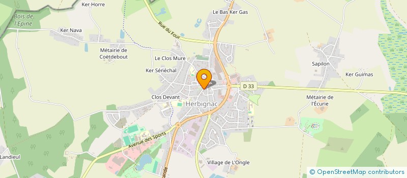 localisation de l'entreprise LE PALERON à HERBIGNAC