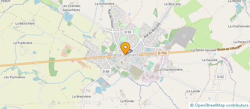 localisation de l'entreprise LE PALERON SEPTIEROIS à TREIZE-SEPTIERS